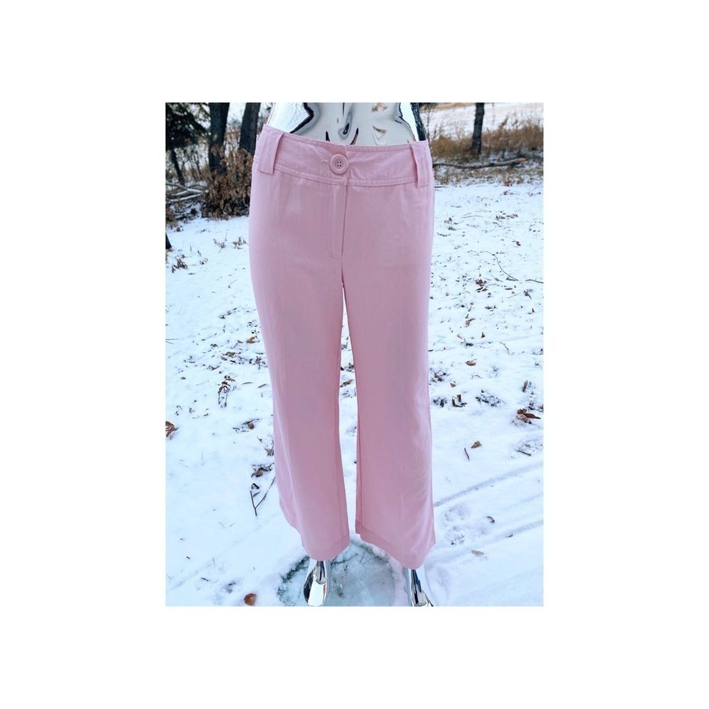 Vintage 90s Street Legal Pink Metallic Trousers Mid Rise Wide Leg Sz 9